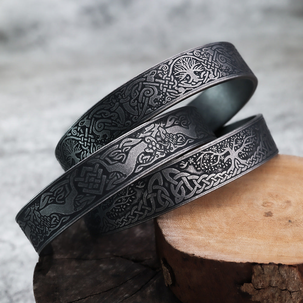 Lucky Tree Fashion Men's Bracelet Titanium Steel Ornament