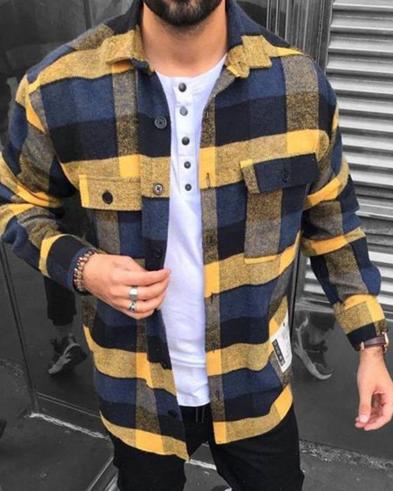 Velvet Padded Shirt 3D Digital Printing Geometric Lapel