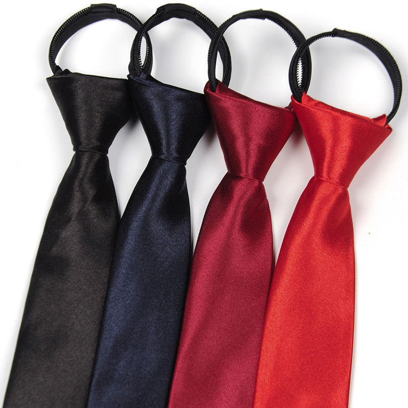 Lazy Zip Tie Men's Business Formal Shirt Accessories Narrow