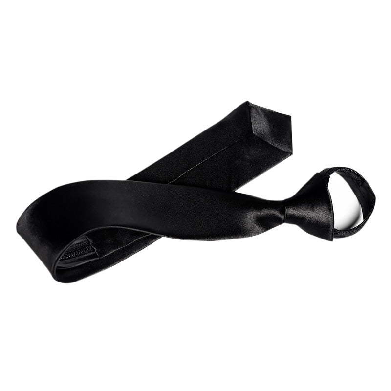 Lazy Zip Tie Men's Business Formal Shirt Accessories Narrow
