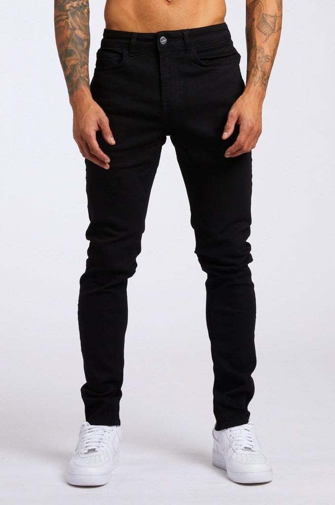 Slim-fitting Mid-waist Denim Micro-elastic Skinny Pants Men