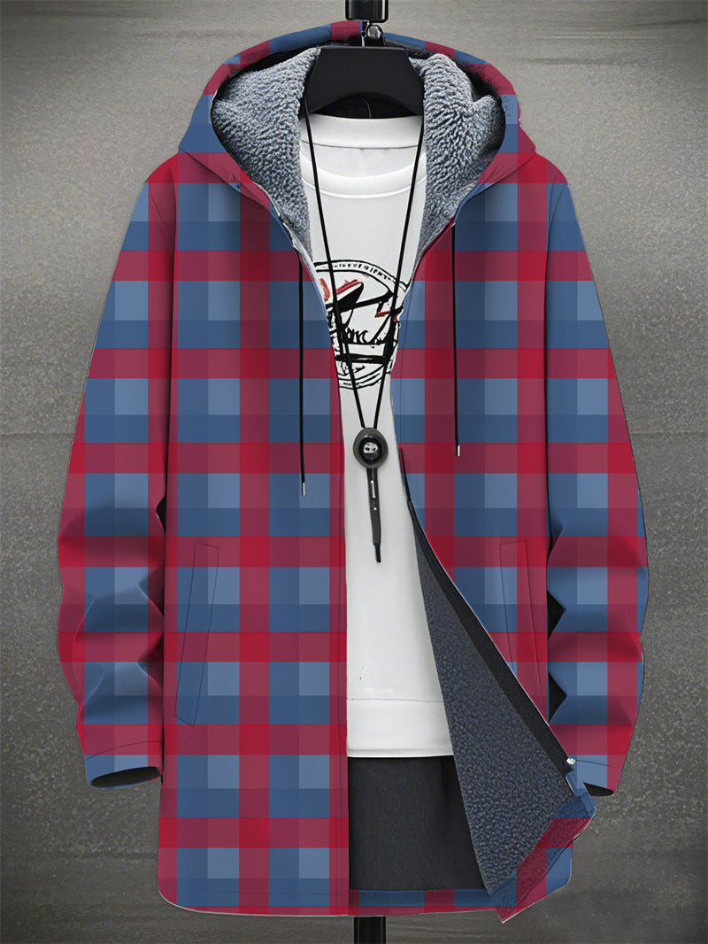 Digital Printing Plus Velvet Men's Casual Jacket