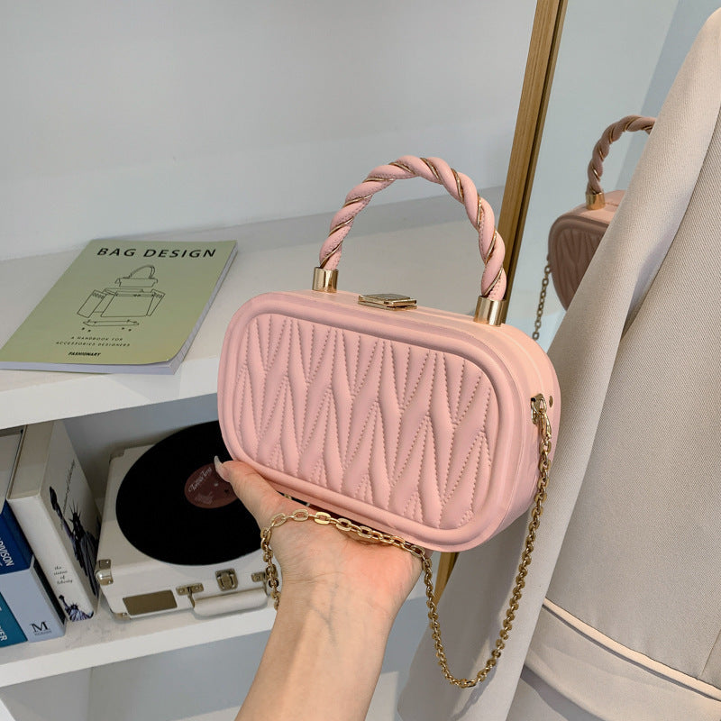 Shaping Small Square Portable Box Chain Shoulder Messenger Bag For Women