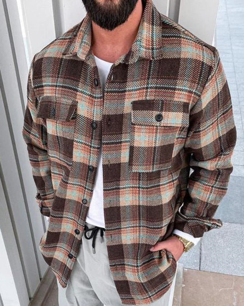 Velvet Padded Shirt 3D Digital Printing Geometric Lapel