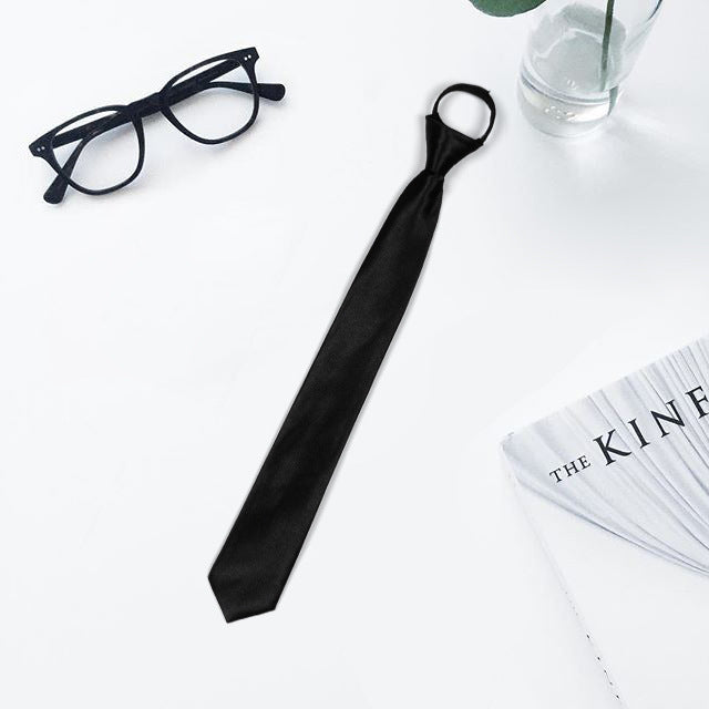 Lazy Zip Tie Men's Business Formal Shirt Accessories Narrow