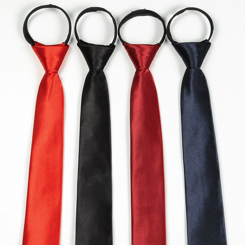 Lazy Zip Tie Men's Business Formal Shirt Accessories Narrow