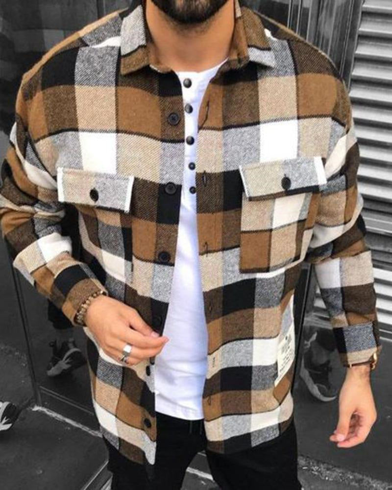 Velvet Padded Shirt 3D Digital Printing Geometric Lapel