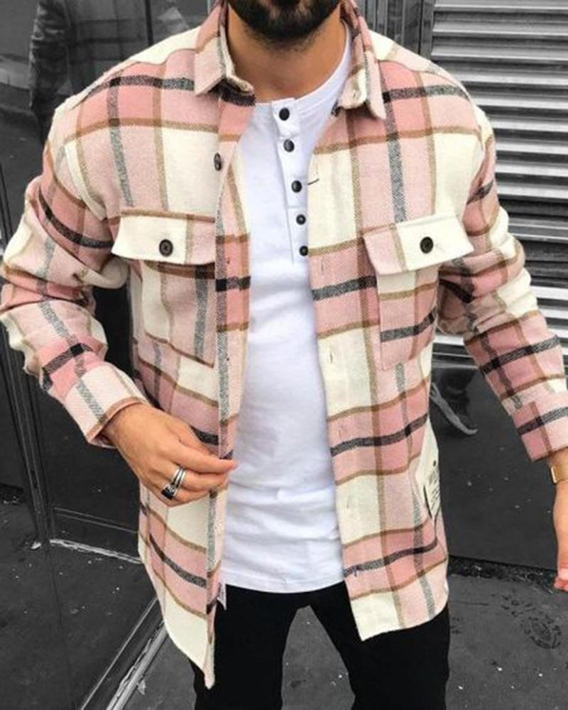 Velvet Padded Shirt 3D Digital Printing Geometric Lapel